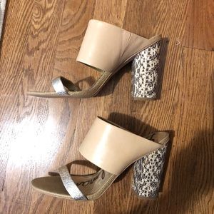 Sam Edelman snake skin printed heels